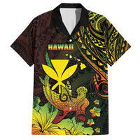 Personalised Hawaii Family Matching Puletasi and Hawaiian Shirt Kanaka Maoli With Hammerhead Shark