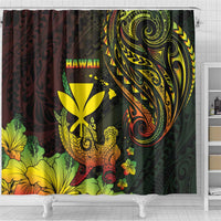 Hawaii Shower Curtain Kanaka Maoli With Hammerhead Shark