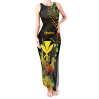 Personalised Hawaii Tank Maxi Dress Kanaka Maoli With Hammerhead Shark