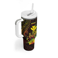 Personalised Hawaii Tumbler With Handle Kanaka Maoli With Hammerhead Shark