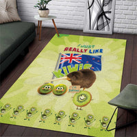 New Zealand Kiwi Area Rug I Just Really Like Kiwis DT04 Green - Polynesian Pride