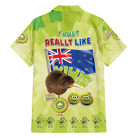 New Zealand Kiwi Family Matching Off The Shoulder Long Sleeve Dress and Hawaiian Shirt I Just Really Like Kiwis