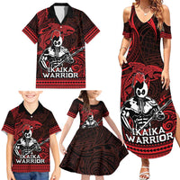 Hawaii Ikaika Warrior Family Matching Summer Maxi Dress and Hawaiian Shirt Hawaiian Tribal Tattoo