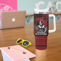 Hawaii Ikaika Warrior Tumbler With Handle Hawaiian Tribal Tattoo