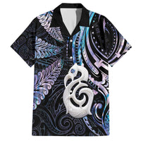 New Zealand Aotearoa Hawaiian Shirt Maori Hei Manaia Purple Paua Shell