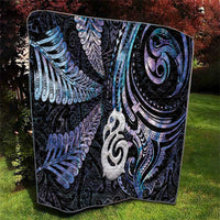 New Zealand Aotearoa Quilt Maori Hei Manaia Purple Paua Shell