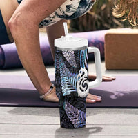 New Zealand Aotearoa Tumbler With Handle Maori Hei Manaia Purple Paua Shell