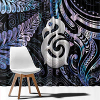 New Zealand Aotearoa Window Curtain Maori Hei Manaia Purple Paua Shell