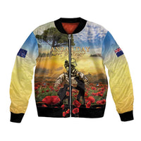 New Zealand ANZAC Day Bomber Jacket The Ode Remembrance And Poppy