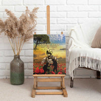 New Zealand ANZAC Day Canvas Wall Art The Ode Remembrance And Poppy