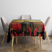New Zealand ANZAC Day Tablecloth The Ode Remembrance And Poppy