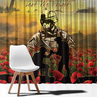 New Zealand ANZAC Day Window Curtain The Ode Remembrance And Poppy