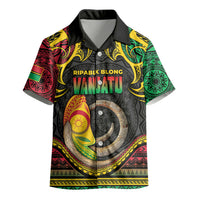 Vanuatu Language Week Kid Hawaiian Shirt Boar Tusk Warrior Tribal Floral Pattern DT05 - Polynesian Pride