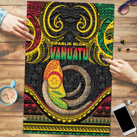 Vanuatu Language Week Puzzle Boar Tusk Warrior Tribal Floral Pattern