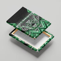 Aotearoa Ngati Maniapoto Canvas Wall Art Maori Tribal Green Paua Shell Pattern DT05 - Polynesian Pride