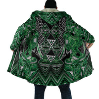 Aotearoa Ngati Maniapoto Cloak Maori Tribal Green Paua Shell Pattern DT05 - Polynesian Pride