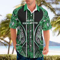 Aotearoa Ngati Maniapoto Hawaiian Shirt Maori Tribal Green Paua Shell Pattern DT05 - Polynesian Pride