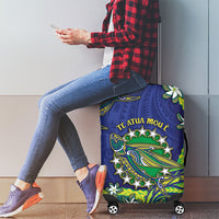 Cook Islands Language Week Luggage Cover Flying Fish 15 Stars Tribal Patterns