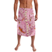 Pink Palaka Hawaiian And Japanese Lavalava Sakura Lei With Koi Fish DT05 Pink - Polynesian Pride