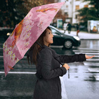Pink Palaka Hawaiian And Japanese Umbrella Sakura Lei With Koi Fish DT05 - Polynesian Pride
