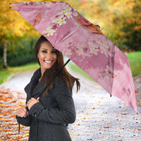 Pink Palaka Hawaiian And Japanese Umbrella Sakura Lei With Koi Fish DT05 - Polynesian Pride