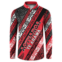 Personalised Aotearoa Te Arawa Button Sweatshirt New Zealand Maori Tribal Fern Pattern