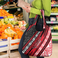 Aotearoa Te Arawa Grocery Bag New Zealand Maori Tribal Fern Pattern