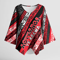 Personalised Aotearoa Te Arawa Kimono Sleeve Blouse New Zealand Maori Tribal Fern Pattern