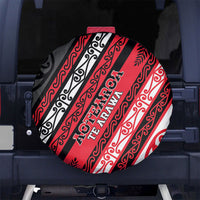 Aotearoa Te Arawa Spare Tire Cover New Zealand Maori Tribal Fern Pattern