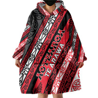 Personalised Aotearoa Te Arawa Wearable Blanket Hoodie New Zealand Maori Tribal Fern Pattern