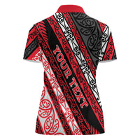 Personalised Aotearoa Te Arawa Women Polo Shirt New Zealand Maori Tribal Fern Pattern
