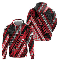Personalised Aotearoa Te Arawa Zip Hoodie New Zealand Maori Tribal Fern Pattern