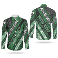 Personalised Aotearoa Ngati Maniapoto Couples Matching Summer Maxi Dress and Long Sleeve Button Shirt New Zealand Maori Tribal Fern Pattern
