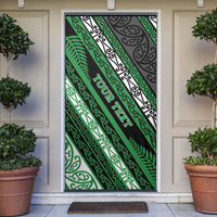 Personalised Aotearoa Ngati Maniapoto Door Cover New Zealand Maori Tribal Fern Pattern