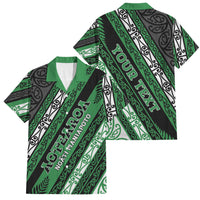Personalised Aotearoa Ngati Maniapoto Family Matching Mermaid Dress and Hawaiian Shirt New Zealand Maori Tribal Fern Pattern