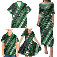 Personalised Aotearoa Ngati Maniapoto Family Matching Puletasi and Hawaiian Shirt New Zealand Maori Tribal Fern Pattern