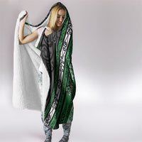 Aotearoa Ngati Maniapoto Hooded Blanket New Zealand Maori Tribal Fern Pattern