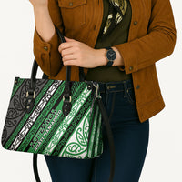 Aotearoa Ngati Maniapoto Leather Bag New Zealand Maori Tribal Fern Pattern