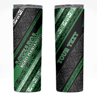 Personalised Aotearoa Ngati Maniapoto Skinny Tumbler New Zealand Maori Tribal Fern Pattern