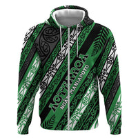 Personalised Aotearoa Ngati Maniapoto Zip Hoodie New Zealand Maori Tribal Fern Pattern