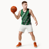 Personalised Aotearoa Ngati Raukawa Basketball Jersey New Zealand Maori Tribal Fern Pattern