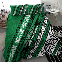 Aotearoa Ngati Raukawa Bedding Set New Zealand Maori Tribal Fern Pattern