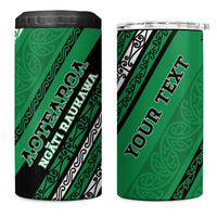 Personalised Aotearoa Ngati Raukawa 4 in 1 Can Cooler Tumbler New Zealand Maori Tribal Fern Pattern