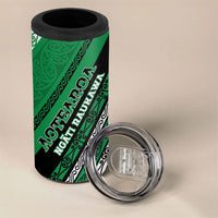 Personalised Aotearoa Ngati Raukawa 4 in 1 Can Cooler Tumbler New Zealand Maori Tribal Fern Pattern