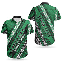 Personalised Aotearoa Ngati Raukawa Couples Matching Short Sleeve Bodycon Dress and Hawaiian Shirt New Zealand Maori Tribal Fern Pattern DT05 - Polynesian Pride