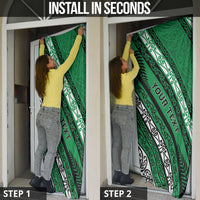 Personalised Aotearoa Ngati Raukawa Door Cover New Zealand Maori Tribal Fern Pattern