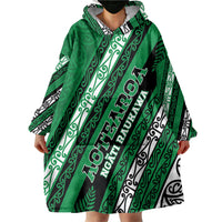 Personalised Aotearoa Ngati Raukawa Wearable Blanket Hoodie New Zealand Maori Tribal Fern Pattern