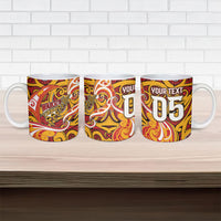 Custom Aotearoa Waikato Tainui Ceramic Mug Maori Tribal Pattern Koru Motif