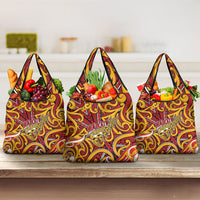 Aotearoa Waikato Tainui Grocery Bag Maori Tribal Pattern Koru Motif
