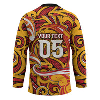 Custom Aotearoa Waikato Tainui Hockey Jersey Maori Tribal Pattern Koru Motif